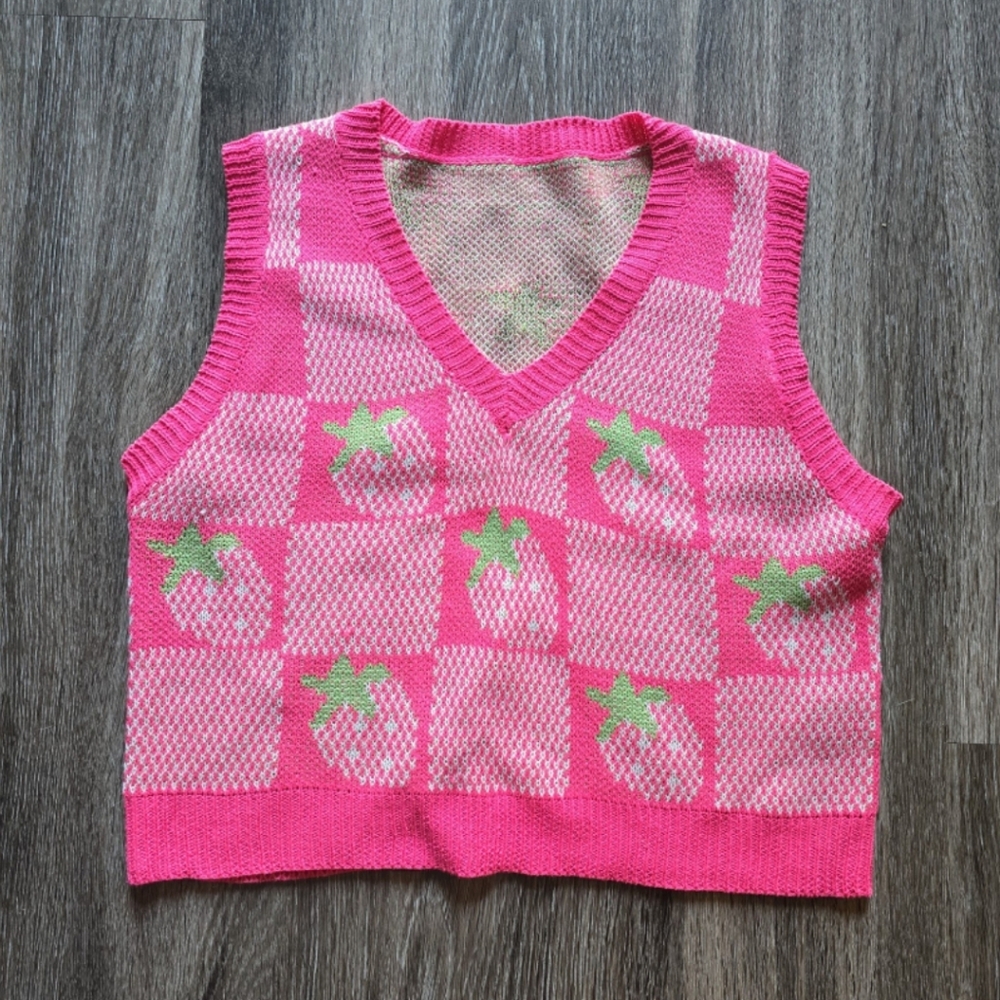 Strawberry Sweater Vest